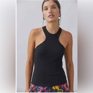 Anthropologie halter bow tie tank top